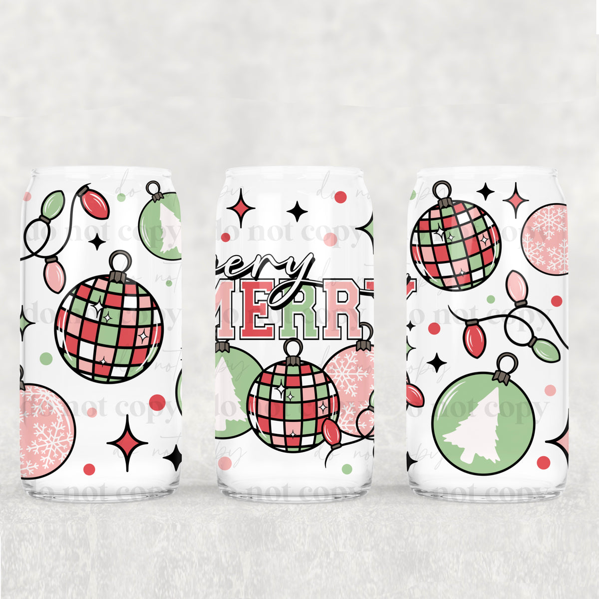 very merry 4876 (CSC) UV DTF WRAP