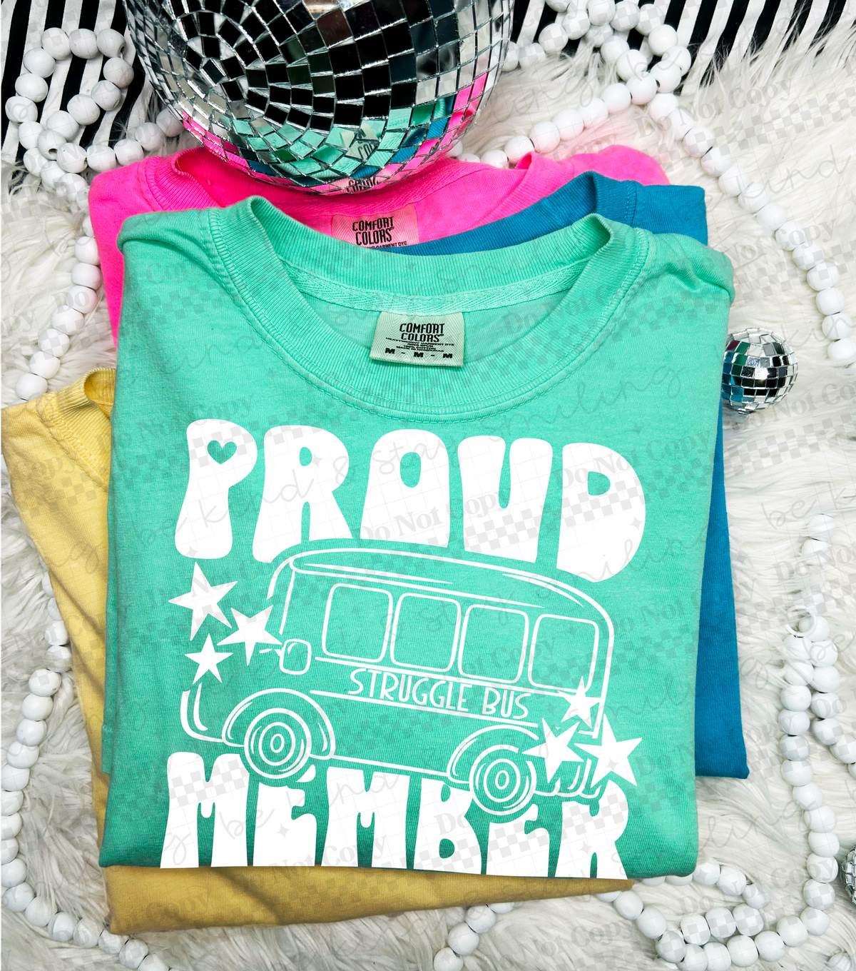 Proud member short bus WHITE (CMLD) DTF Transfer
