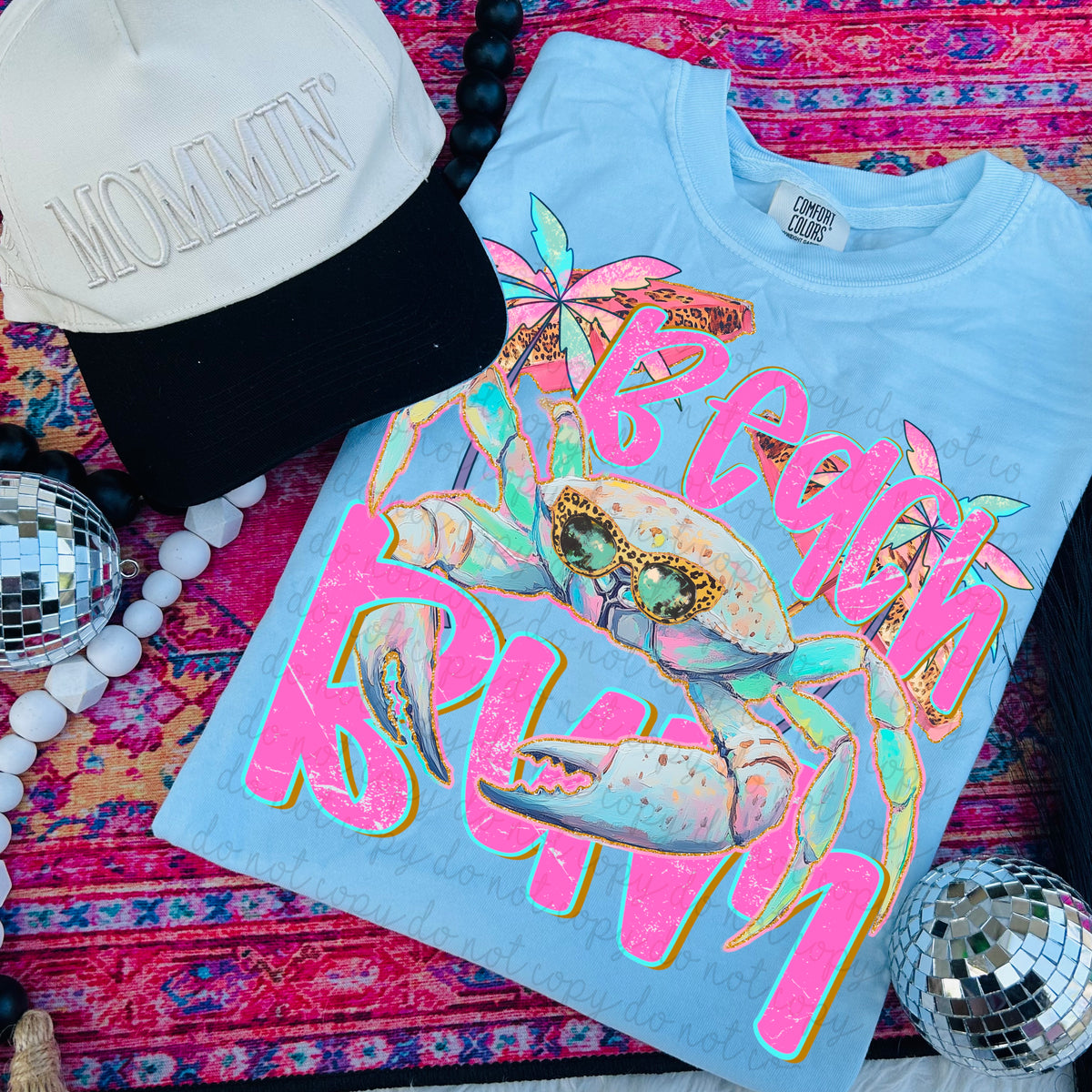 Beach Bum Crab (MoonMade) DTF transfer