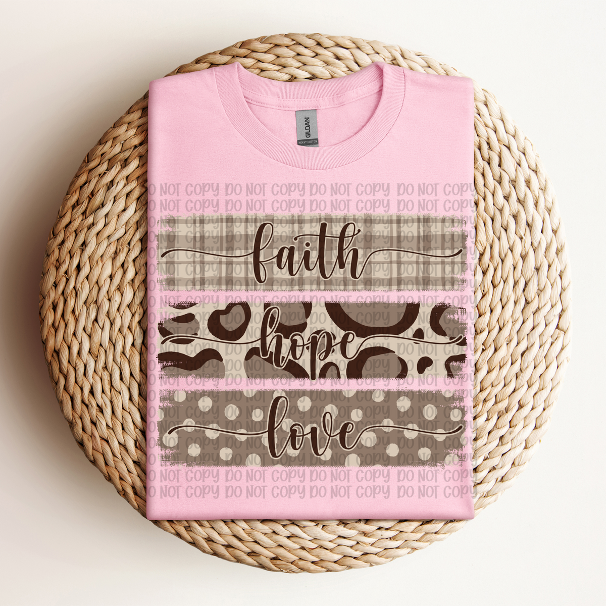 Faith Hope Love brushstrokes (VP) 102956 DTF transfer