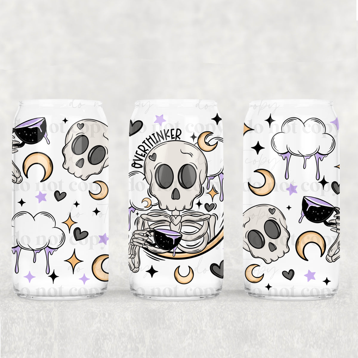 overthinker skelly clouds with purple ooze 4960(CSC) UV DTF WRAP
