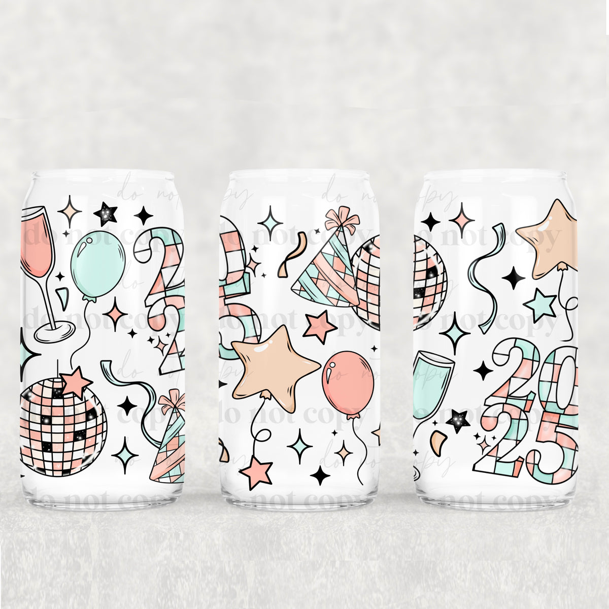 4963 pastel christmas collage (CSC) UV DTF WRAP
