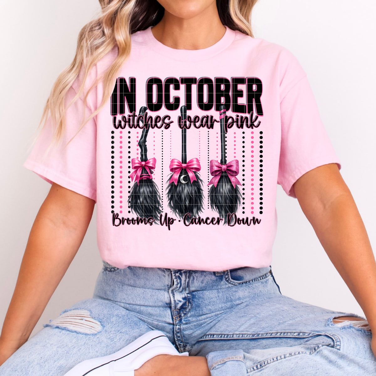 In October witches wear pink (DD) DTF Transfer