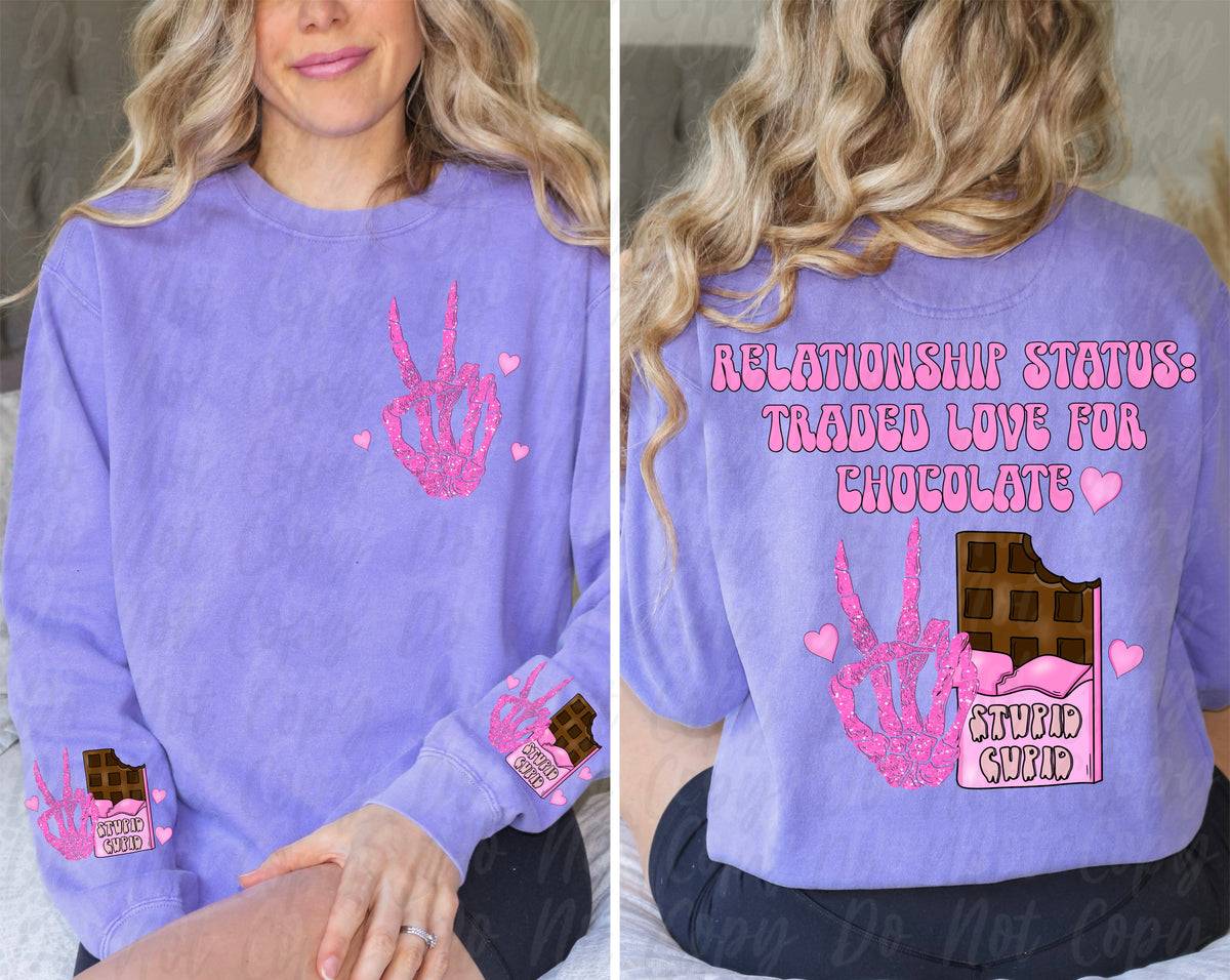 Pink skellie hand (VIRGO) 34592 DTF transfer