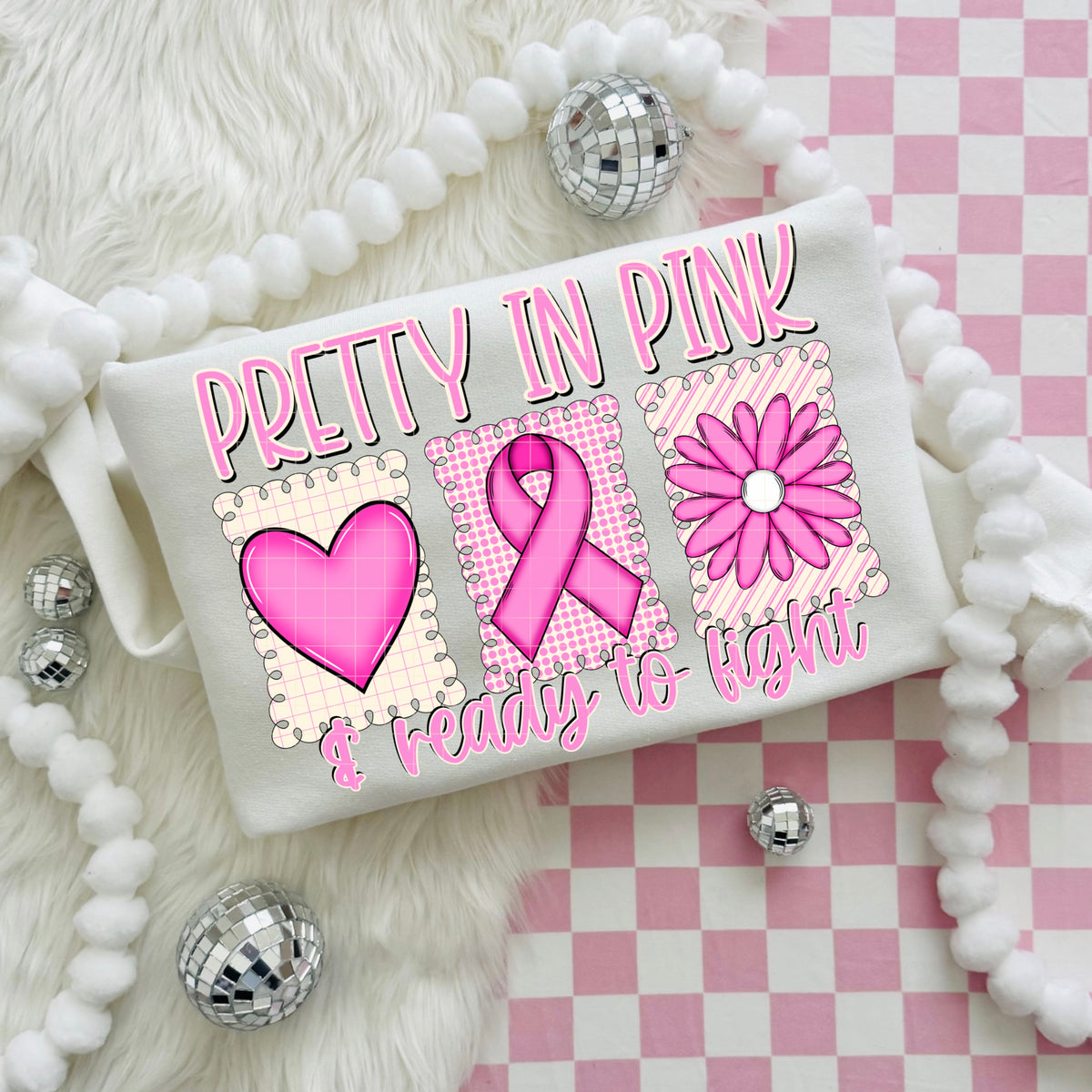 Pretty in pink & ready to fight (DD) DTF Transfer