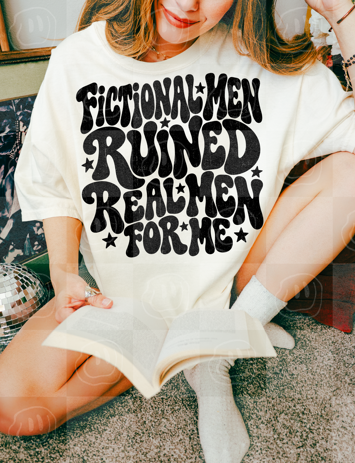 Fictional men ruined real men for me (unhinged) DTF Transfer