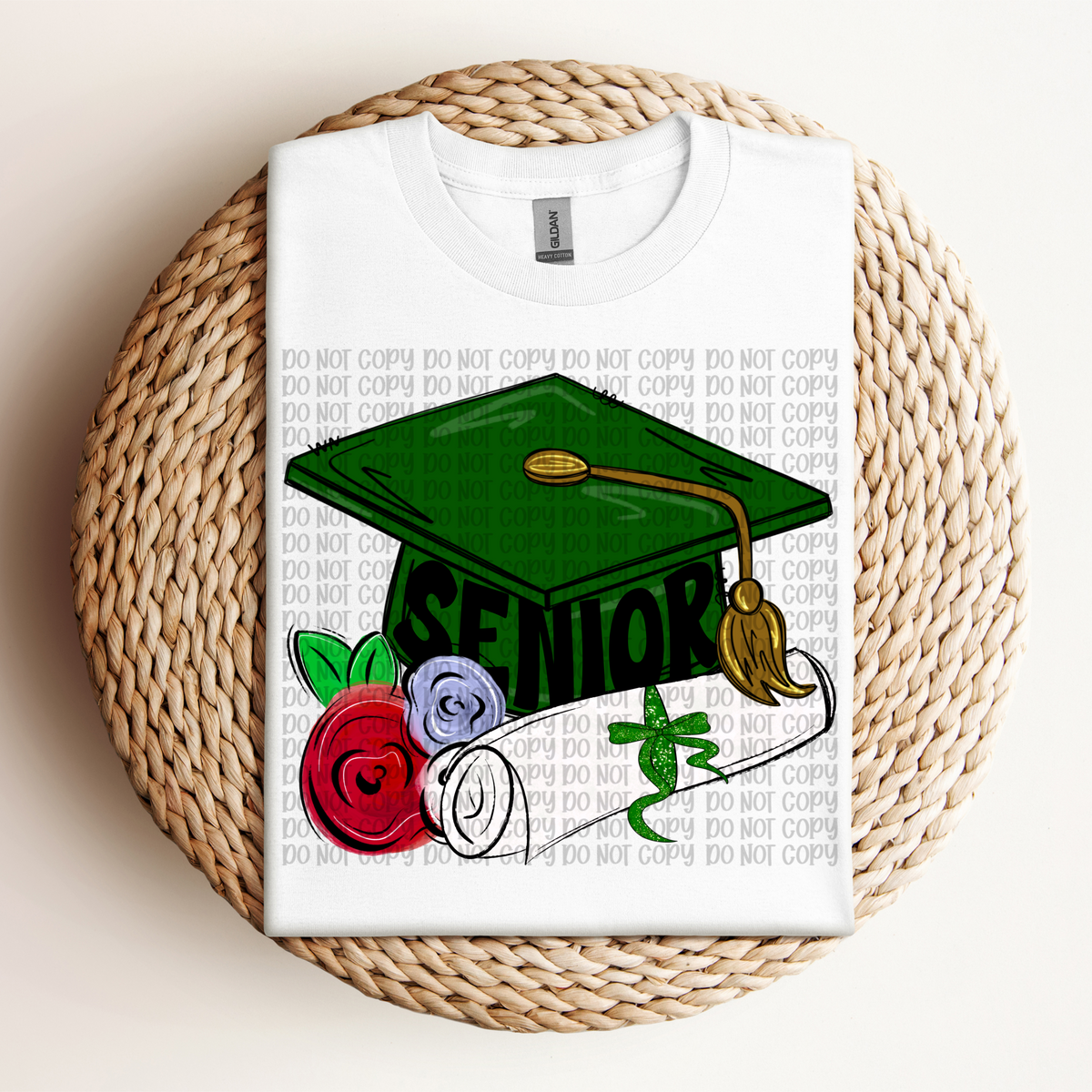 Senior Grad Cap GREEN (VP) 102900 DTF transfer