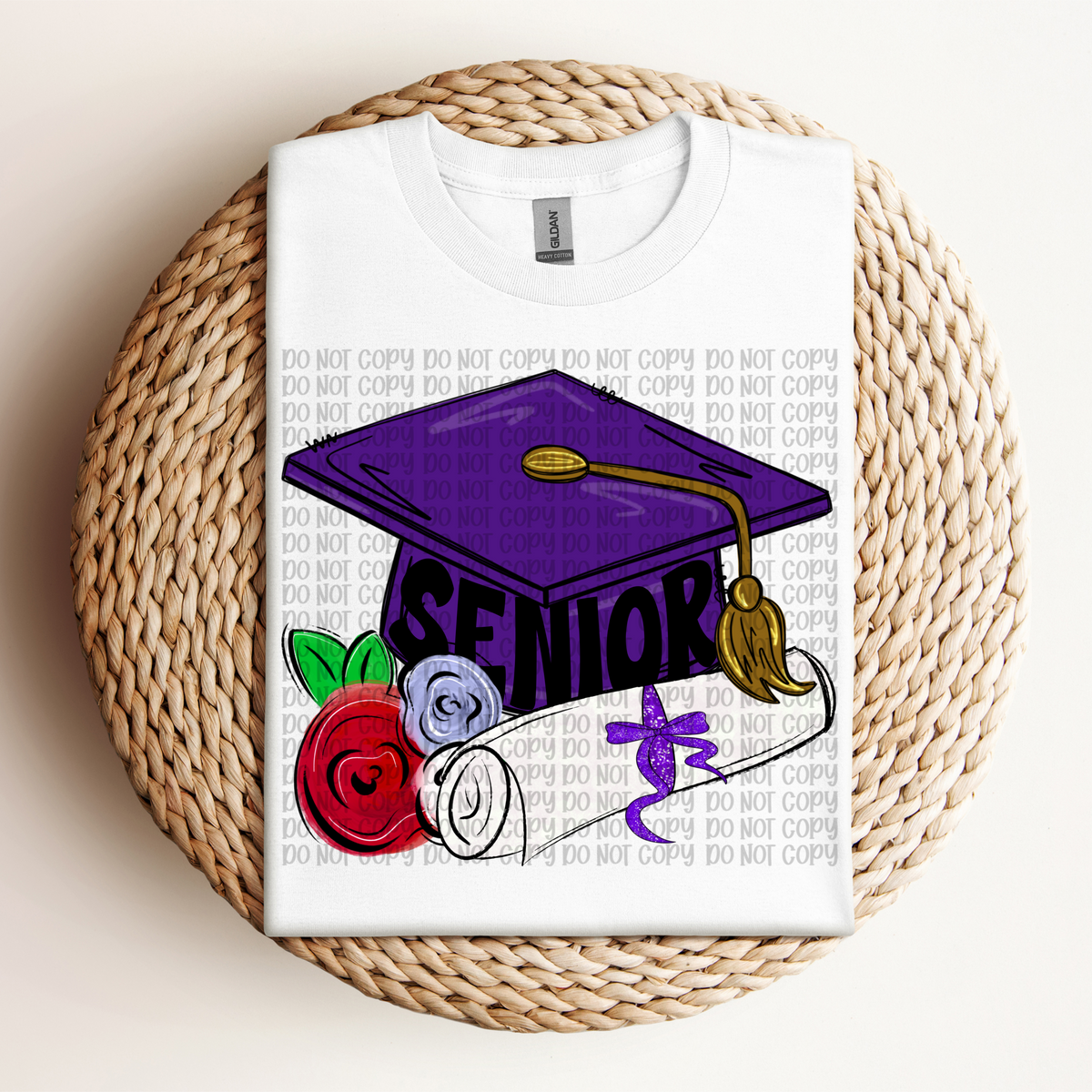 Senior Cap PURPLE (VP) 102902 DTF transfer