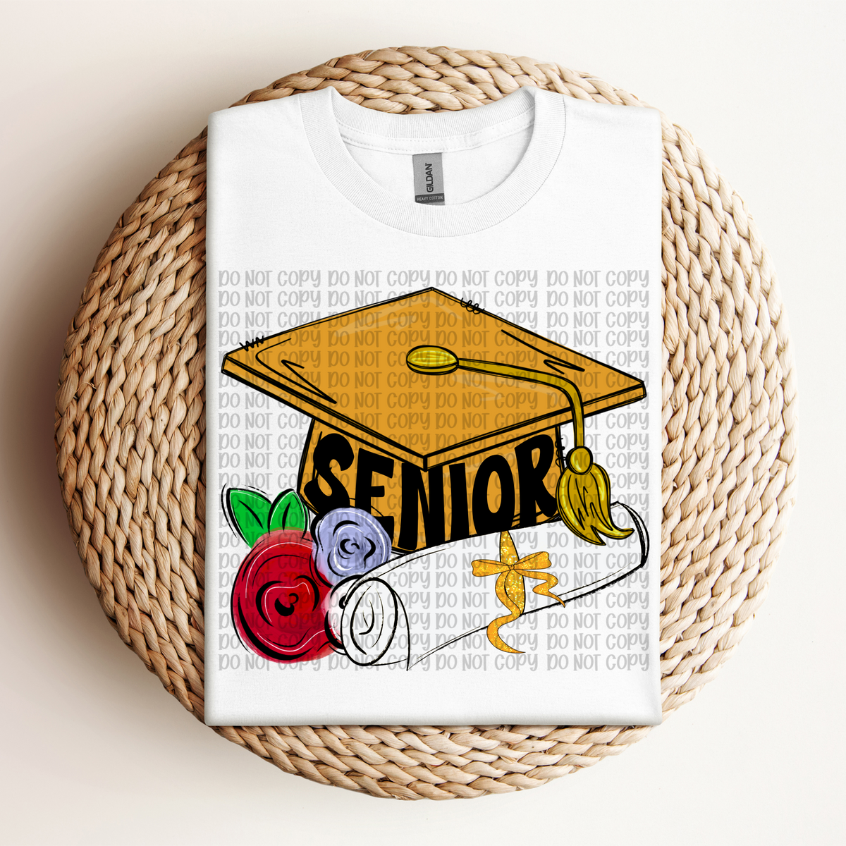 Senior Cap YELLOW (VP) 102903 DTF transfer