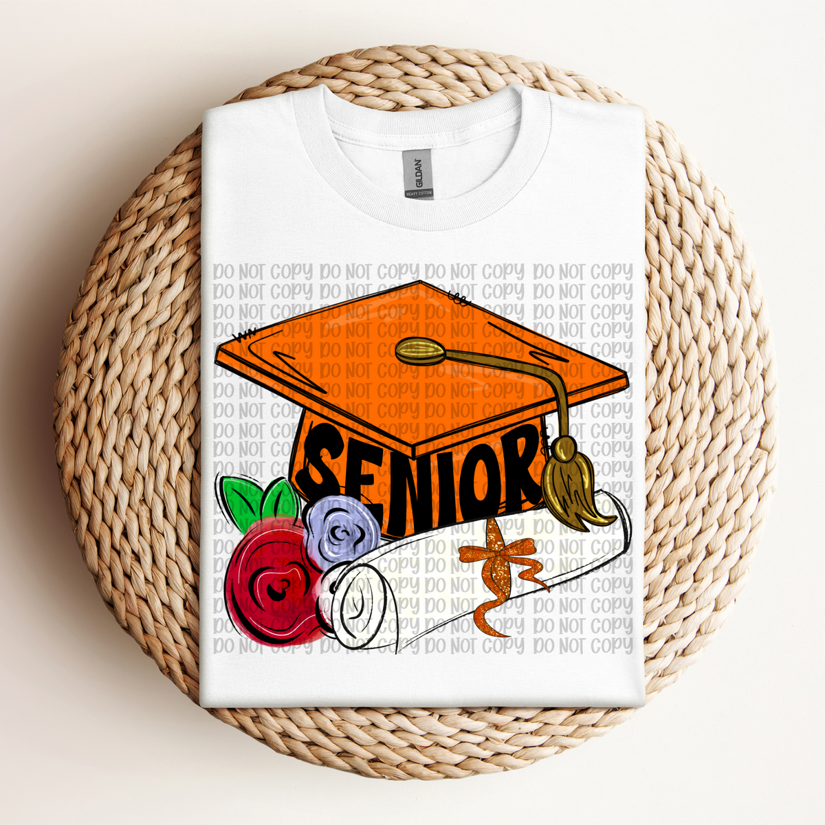 Senior Cap ORANGE (VP) 102901 DTF transfer