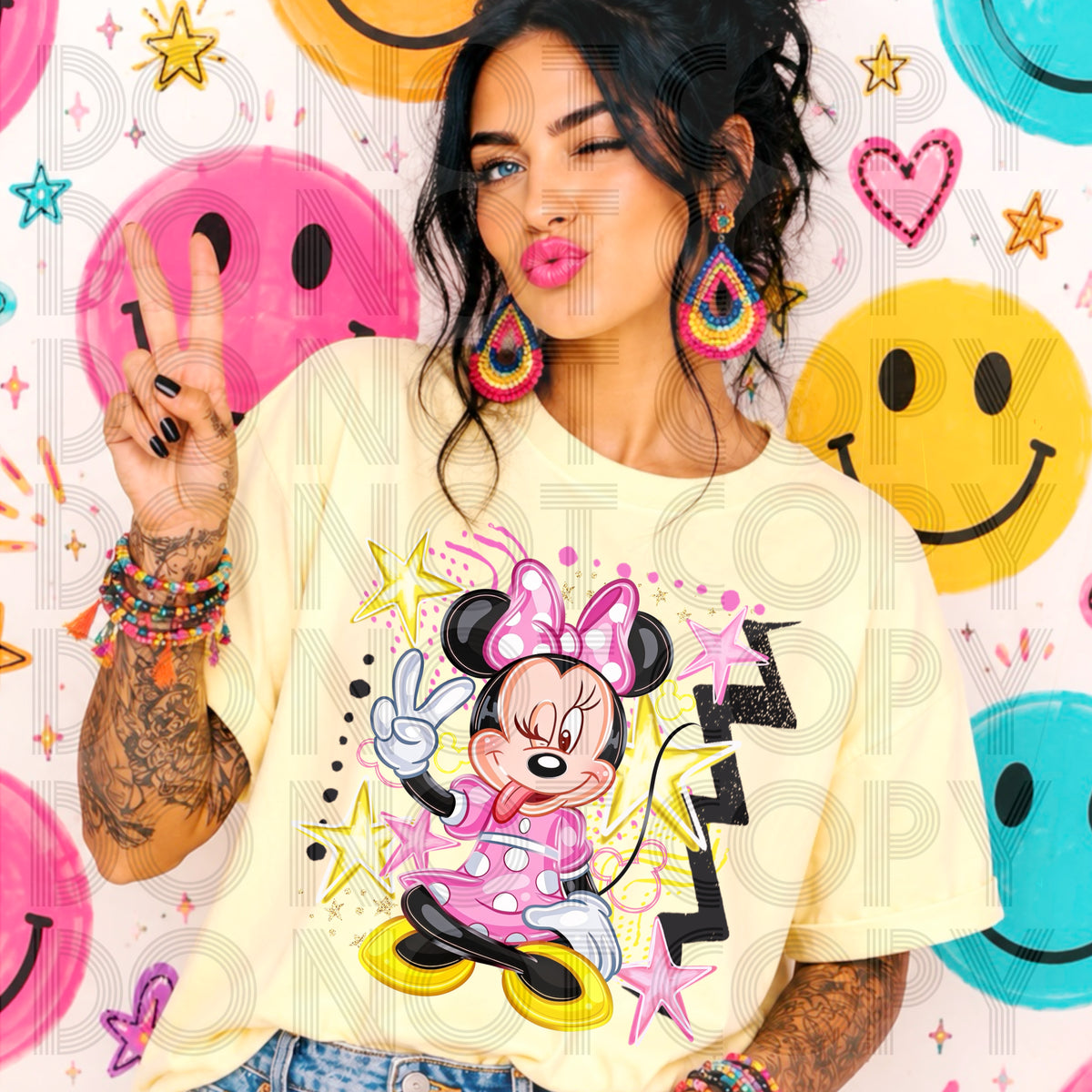 Checky girl mouse (Renewed) DTF Transfer