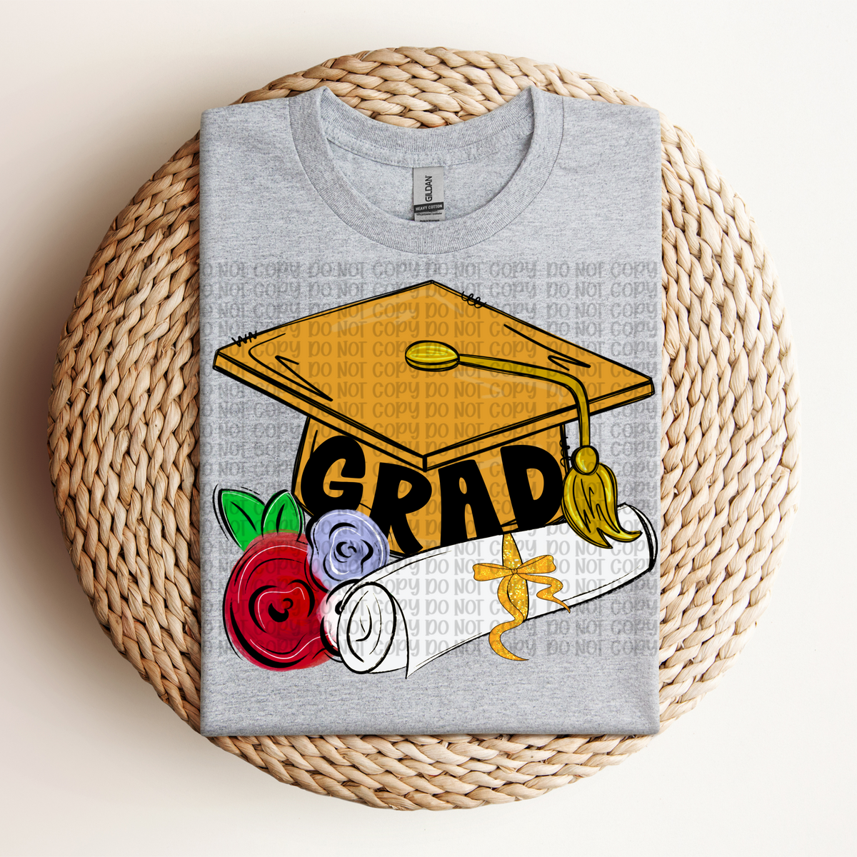 Grad Cap YELLOW (VP) 102910 DTF transfer