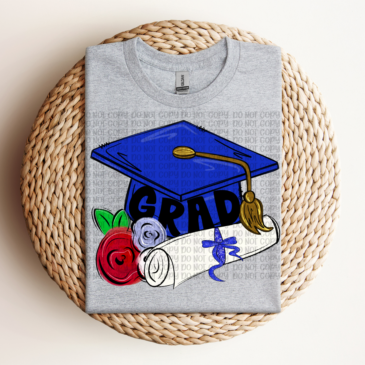 Grad Cap BLUE (VP) 102907 DTF transfer
