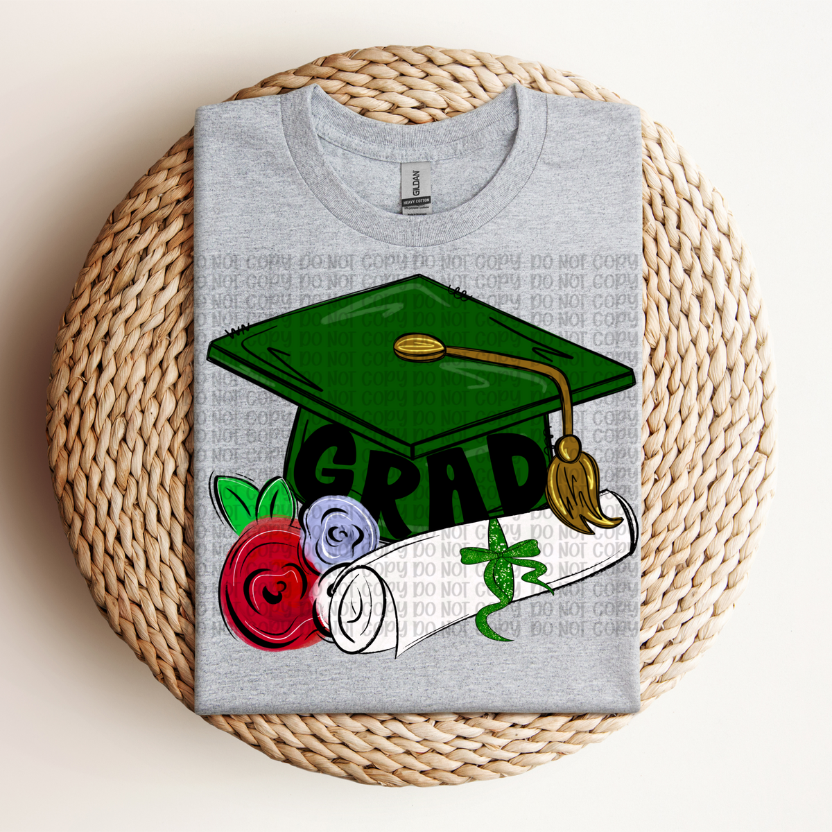 Grad Cap GREEN (VP) 102912 DTF transfer