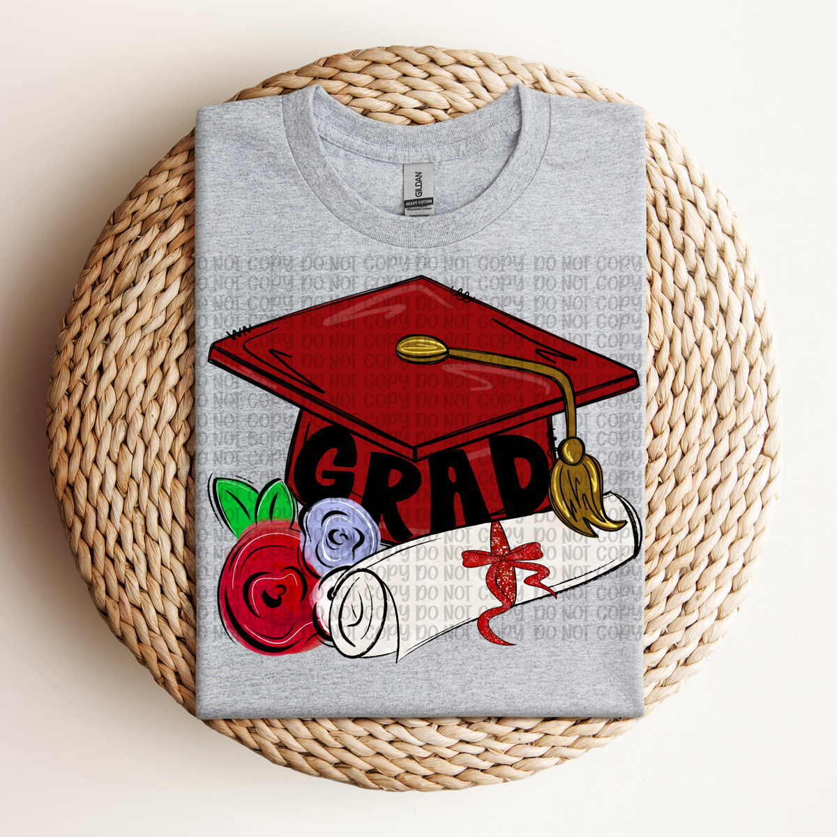Grad Cap RED (VP) 102908 DTF transfer