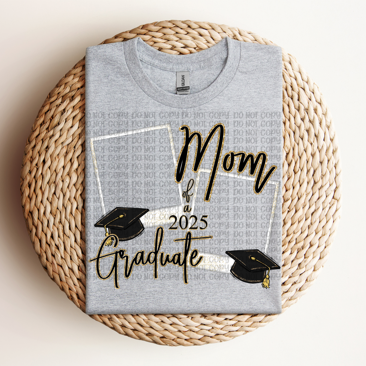 Mom of a 2025 graduate BLACK (VP) 102892 DTF transfer
