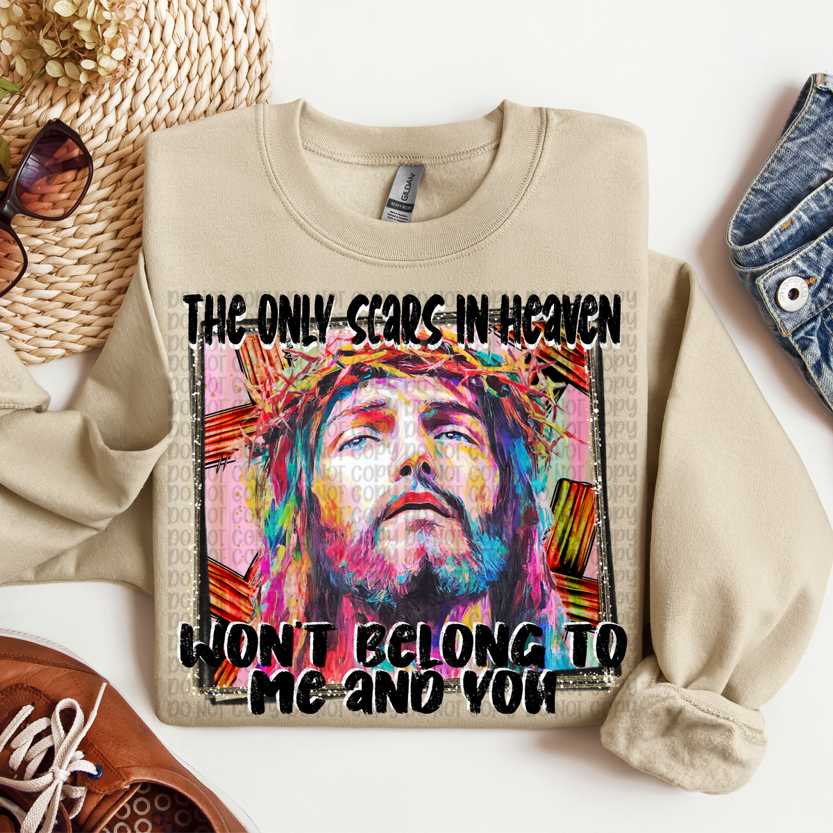 The only scars in heaven (VP) 102957 DTF transfer