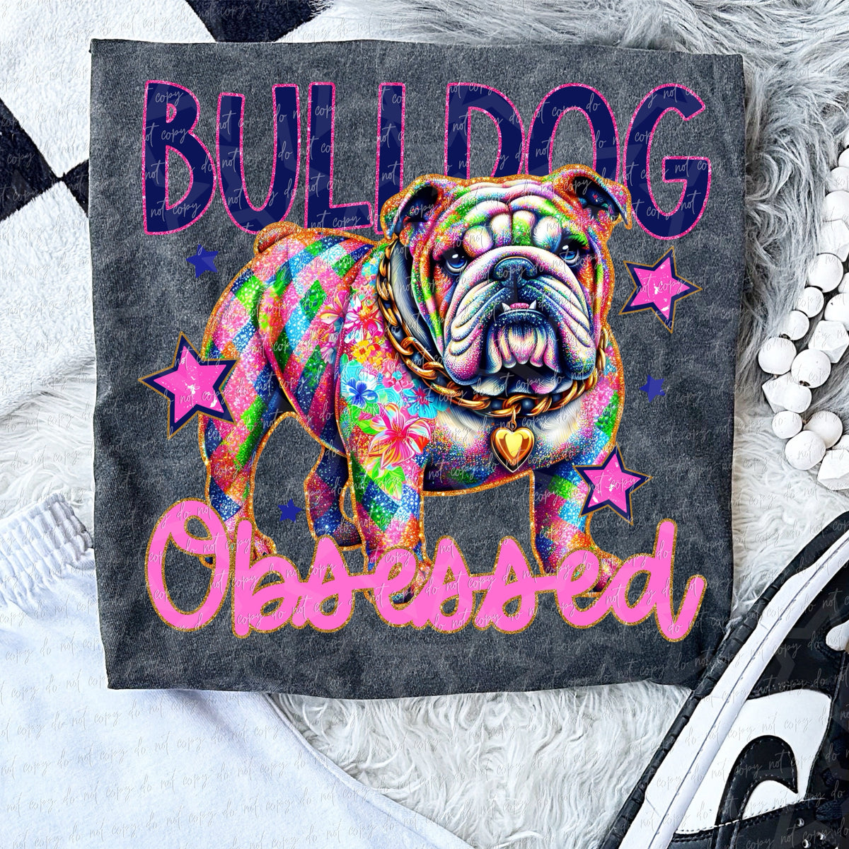 Bulldog Obsessed (Virgo) DTF transfer