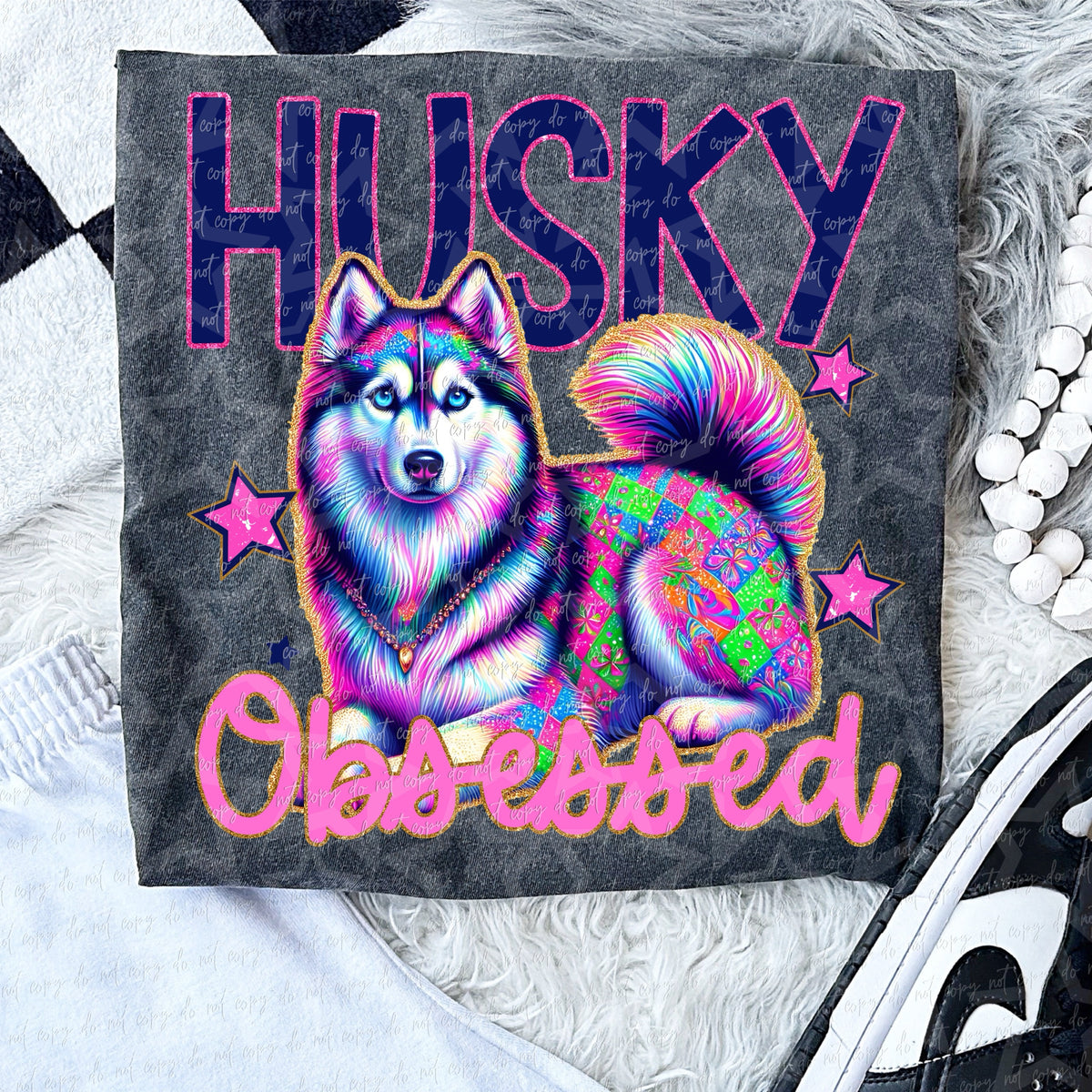 Husky Obsessed (Virgo) DTF transfer