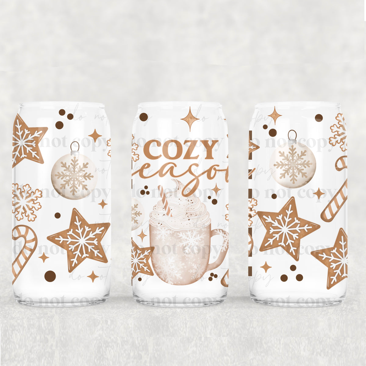 5204 cozy season beige collage (CSC) UV DTF WRAP