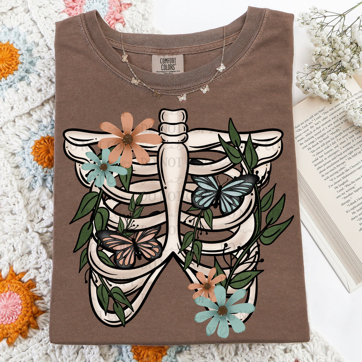 Floral ribs (ABD) dtf transfer