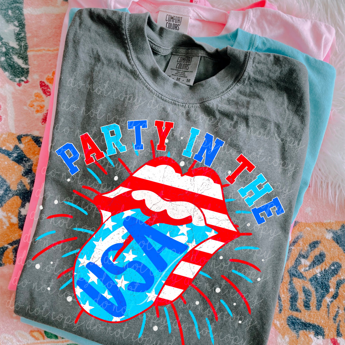 Part in the USA Tongue (Moonmade) 101057 DTF transfer