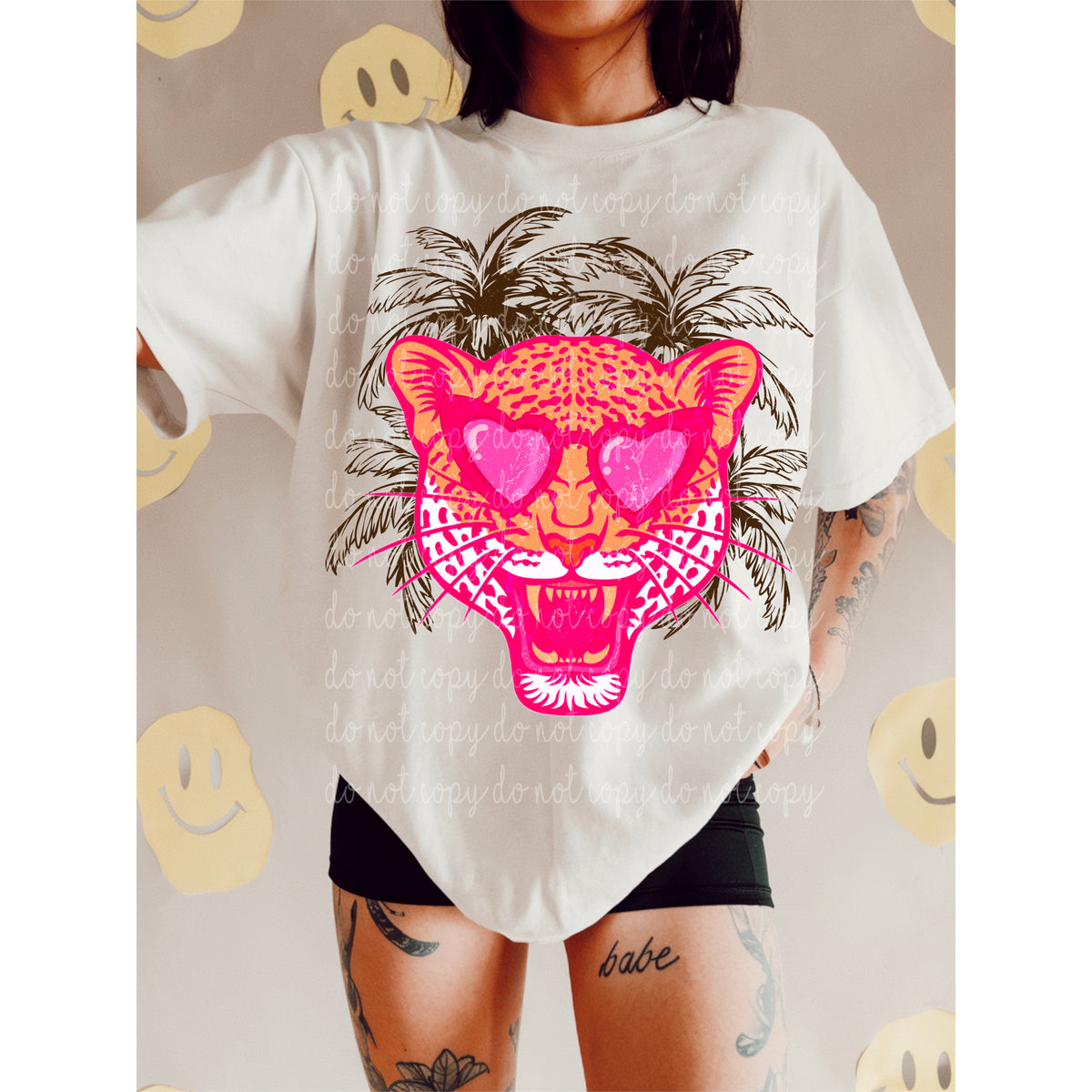 Pink/Orange Leopard No Border (Moonmade) 101059 DTF transfer