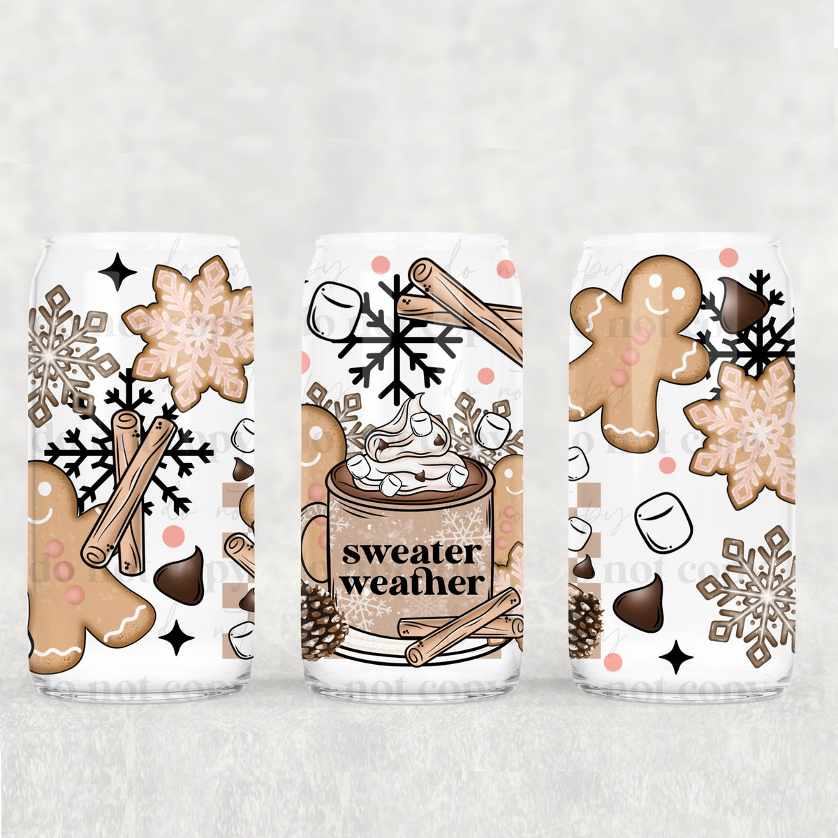 sweater weather cookies and gingerbread 5233 (CSC) UV DTF WRAP