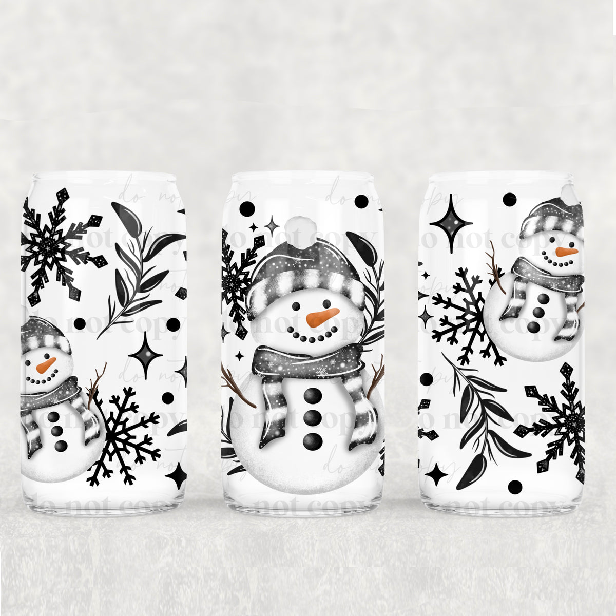 snow man 5234 (CSC) UV DTF WRAP