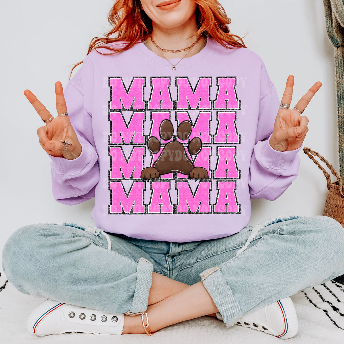 Mama stacked paw (VIRGO) 34630 DTF transfer