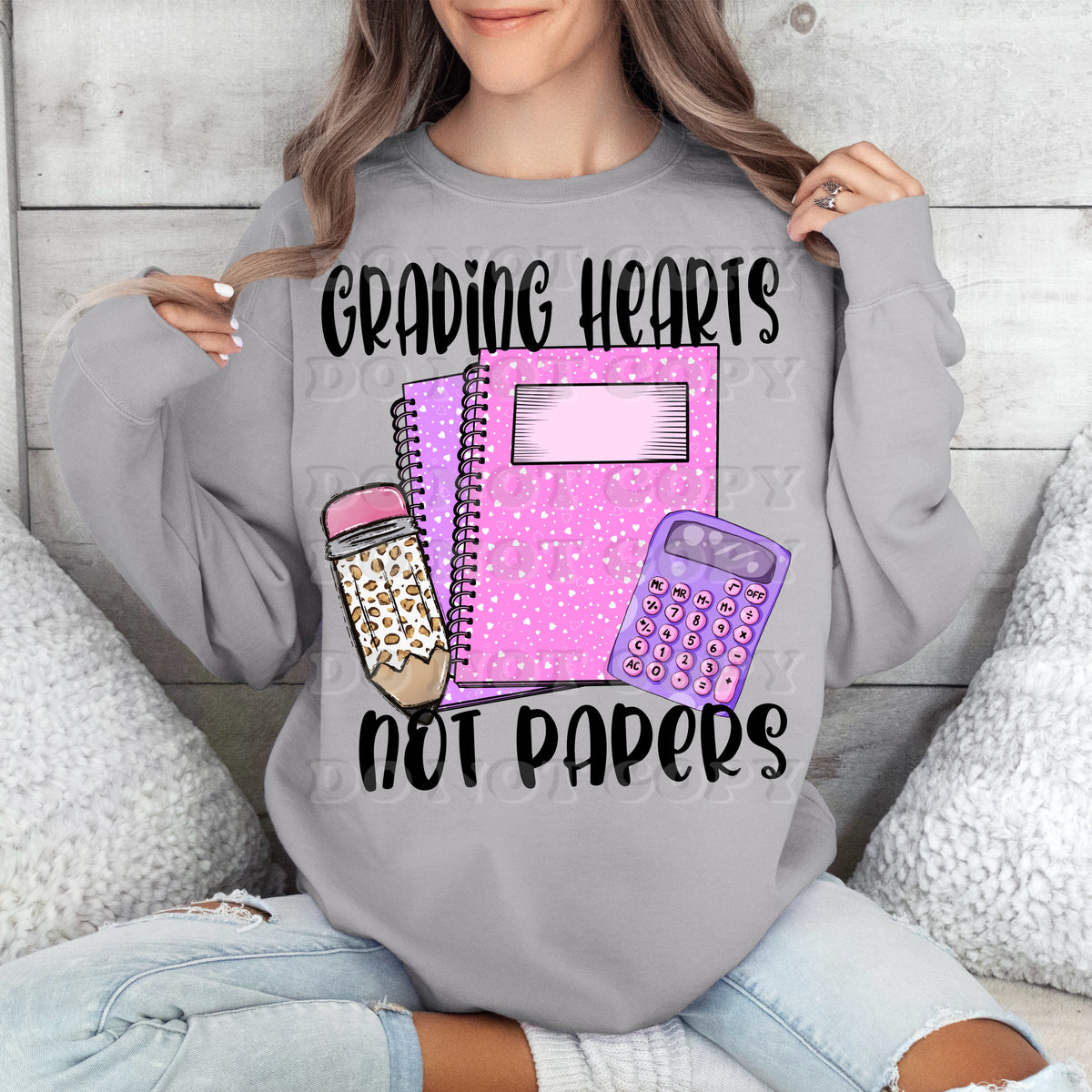Grading hearts not papers (VIRGO) 34733 DTF transfer