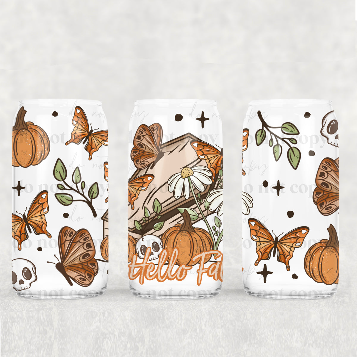 5258 hello fall coffin (CSC) UV DTF WRAP