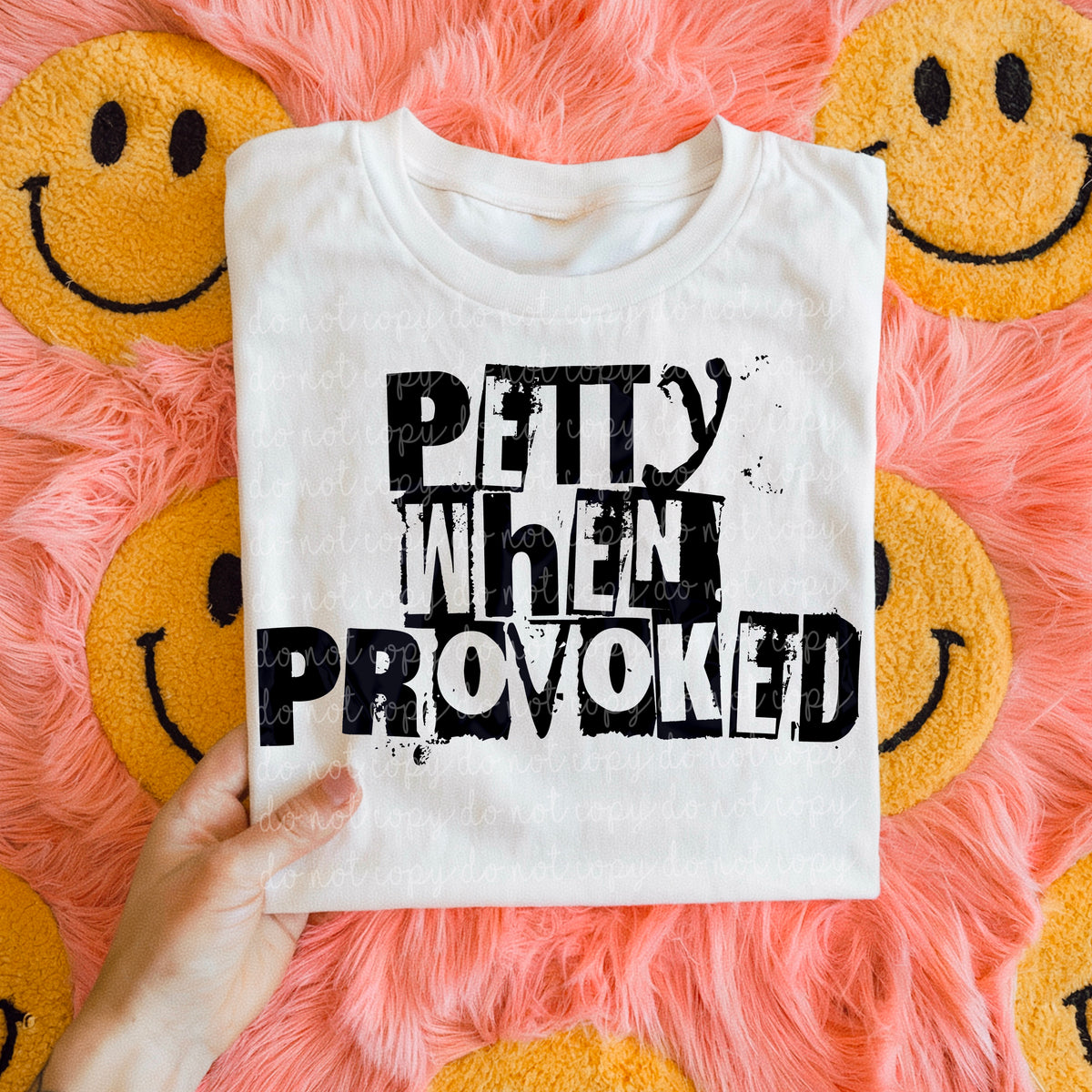 Petty when provoked BLACK (Moonmade) 100564 DTF transfer