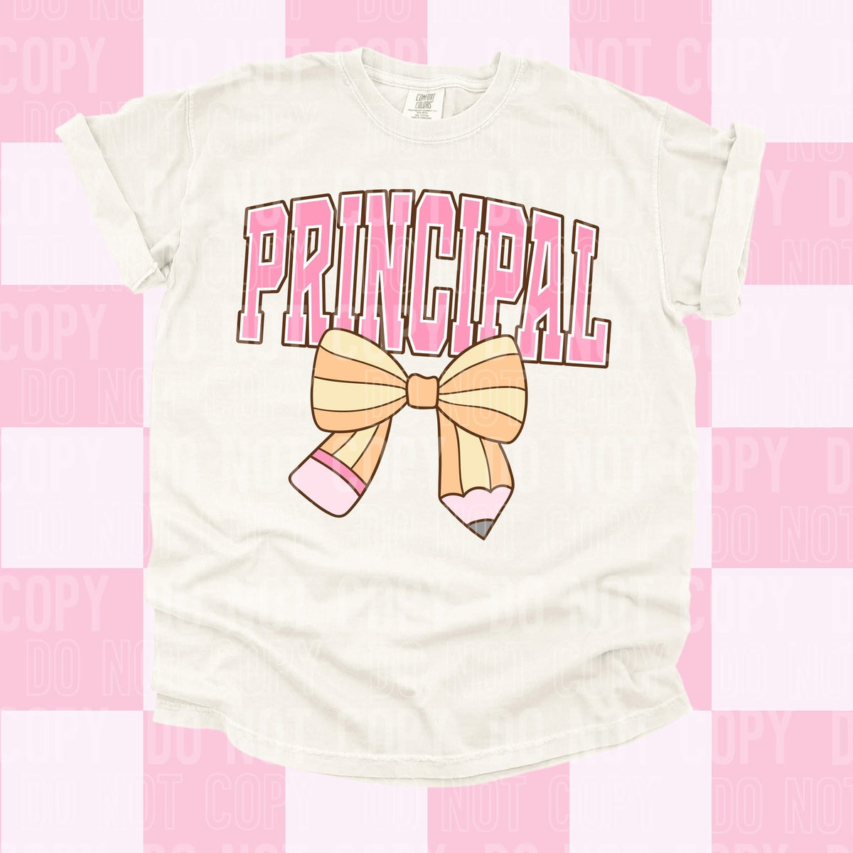 Principal With Pencil Bow (SBB) 83795 DTF Transfer