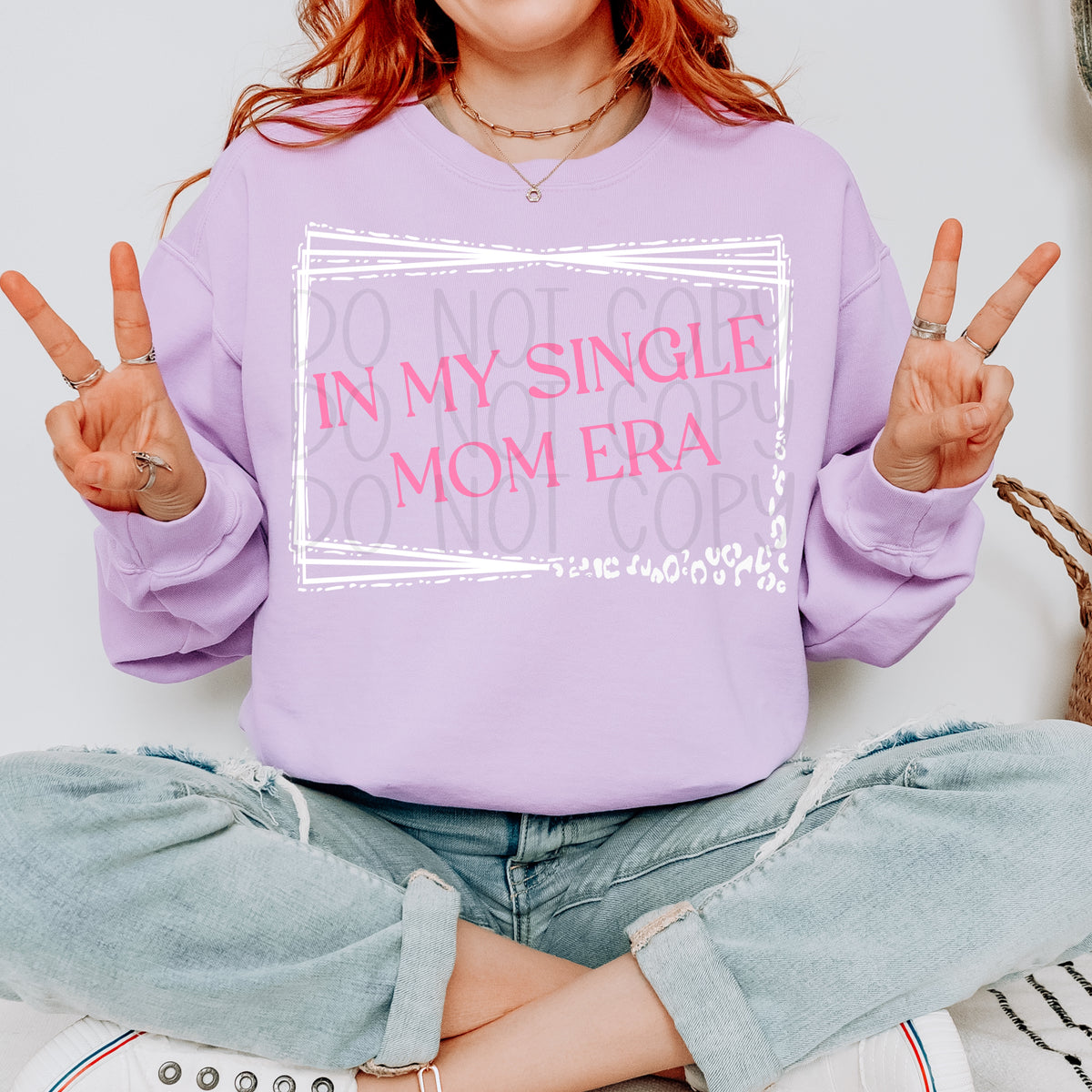 In my singkemom era pink white   (VIRGO) 34650 DTF transfer