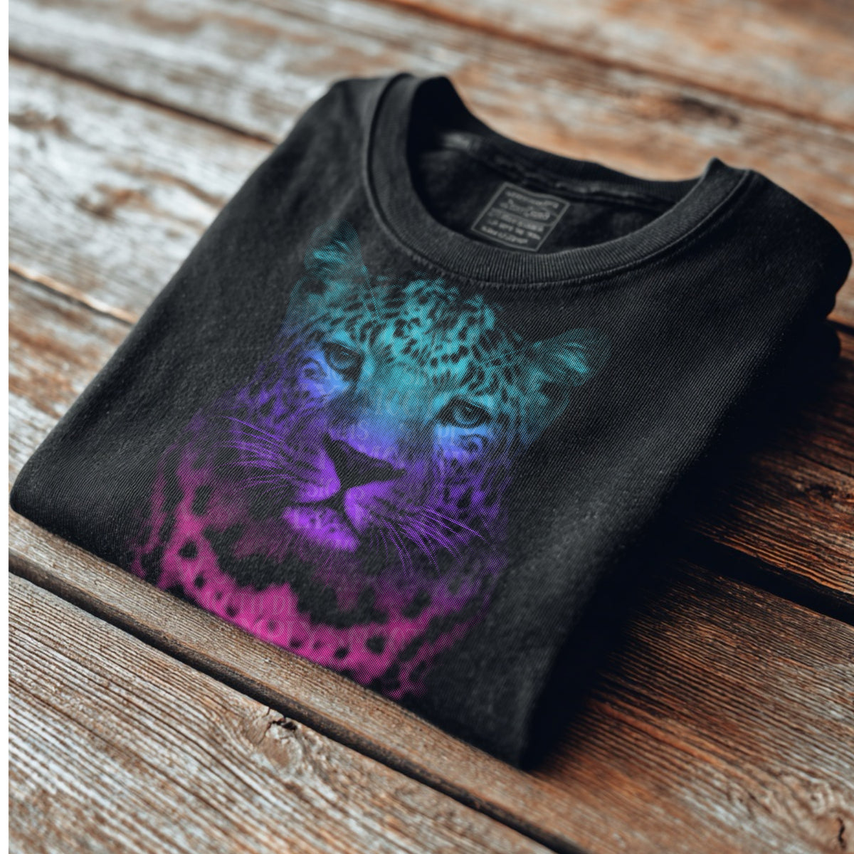 Colorful leopard halftone (SSD) DTF Transfer
