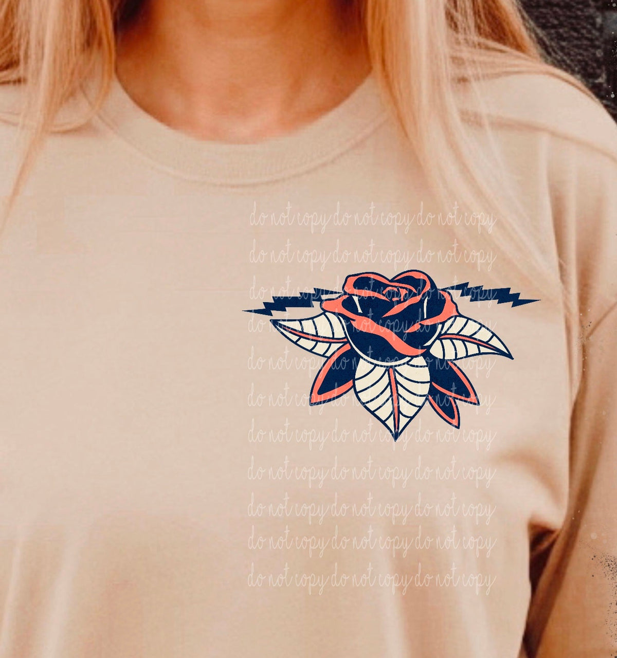 Hardest days Rose POCKET (Moonmade) 102554 DTF transfer