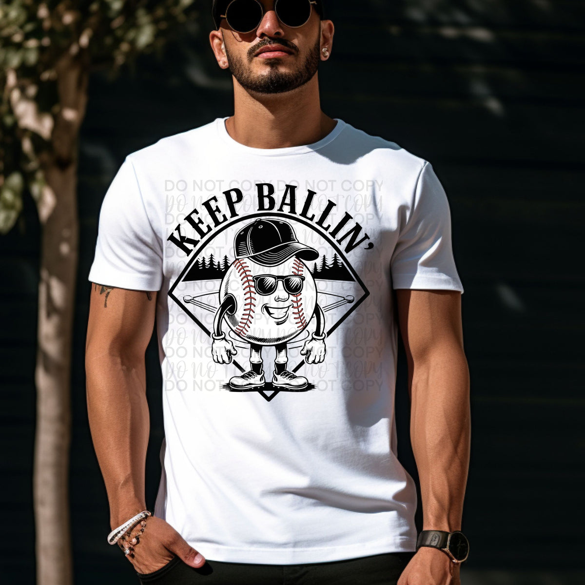 Keep Ballin' BASEBALL (Starlight) DTF transfer