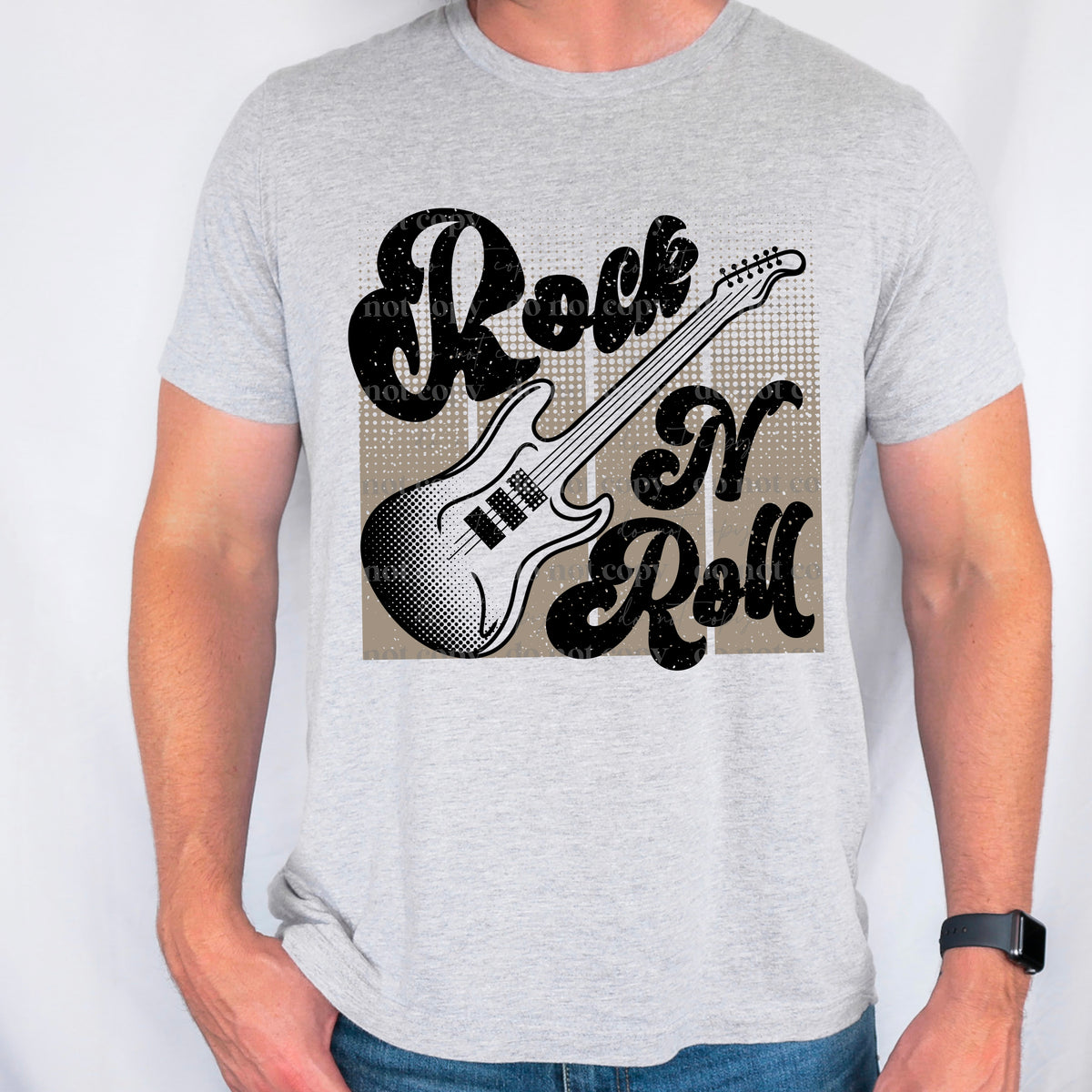 Rock n roll with guitar 11190 DTF TRANSFER