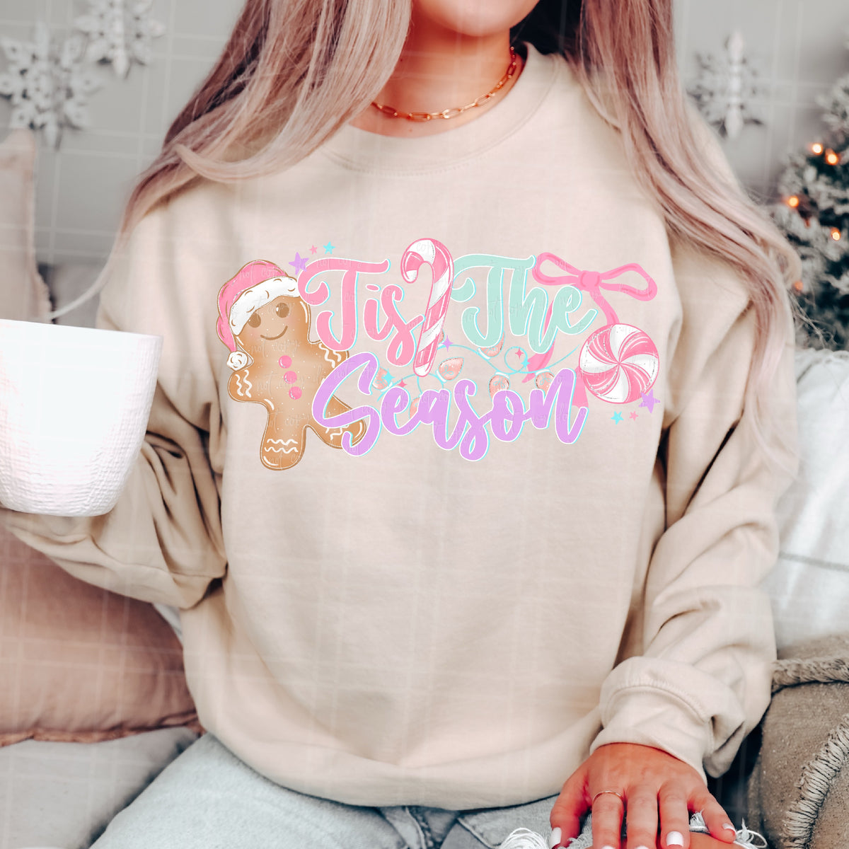 Tis the season pastel gingerbread (Virgo) DTF Transfer