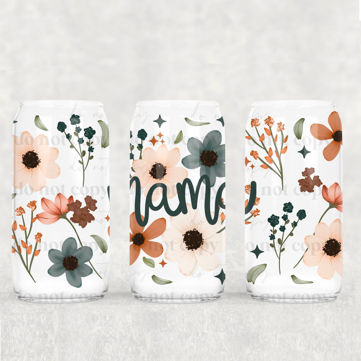 5490 mama flowers (CSC) UV DTF WRAP