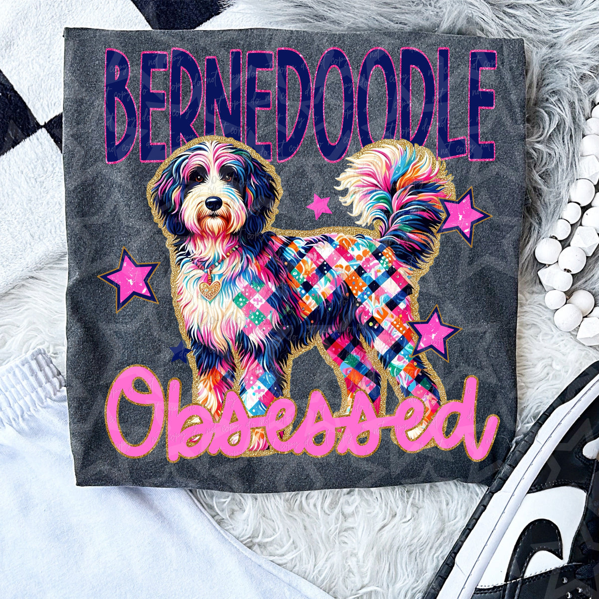 Berne doodle Obsessed (Virgo) DTF transfer