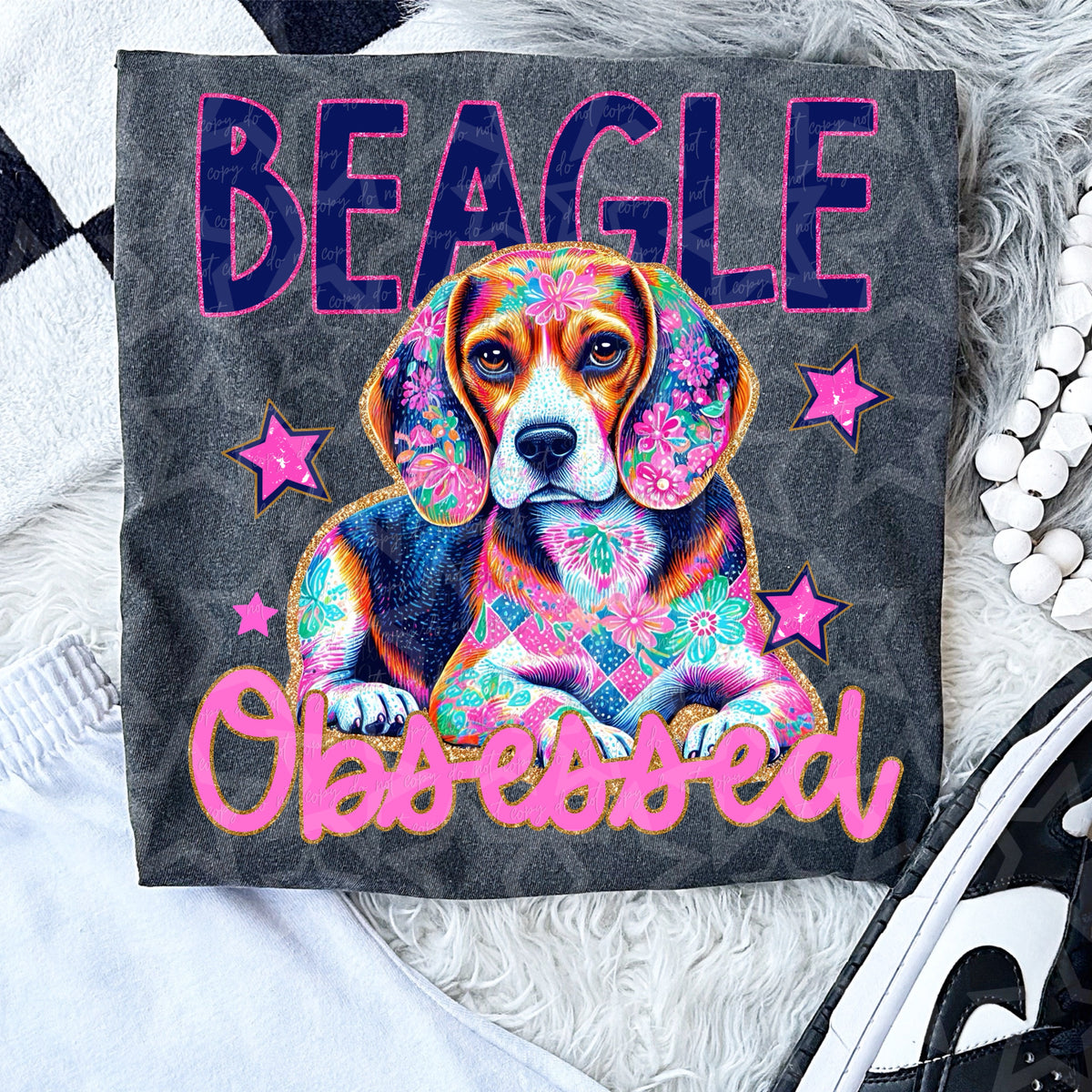 Beagle Obsessed (Virgo) DTF transfer