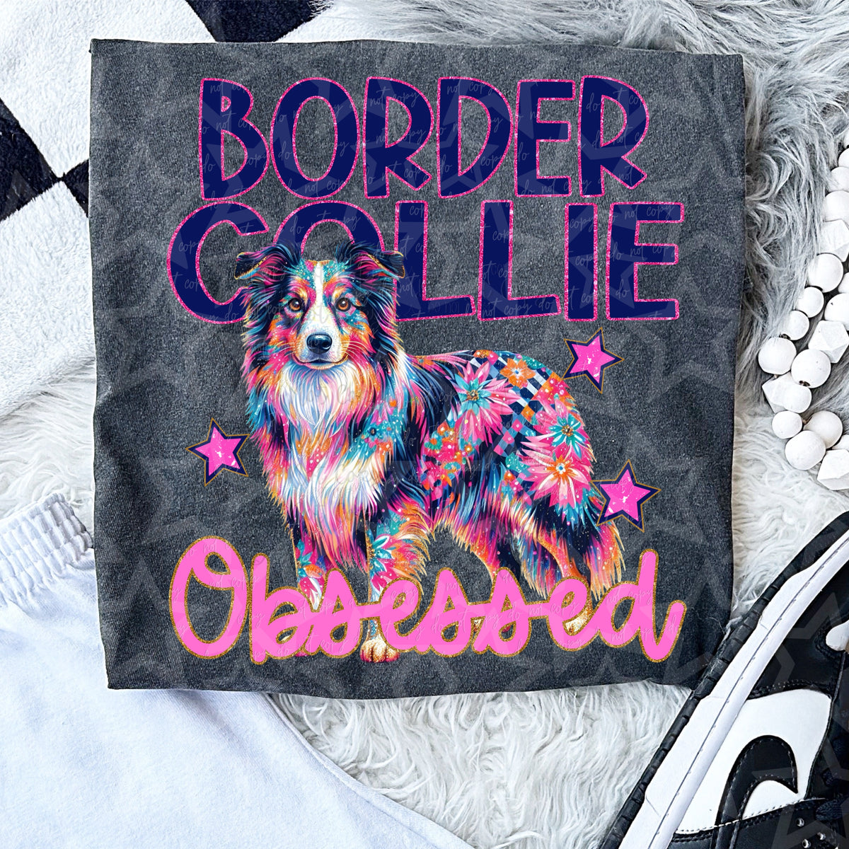 Border Collie Obsessed (Virgo) DTF transfer
