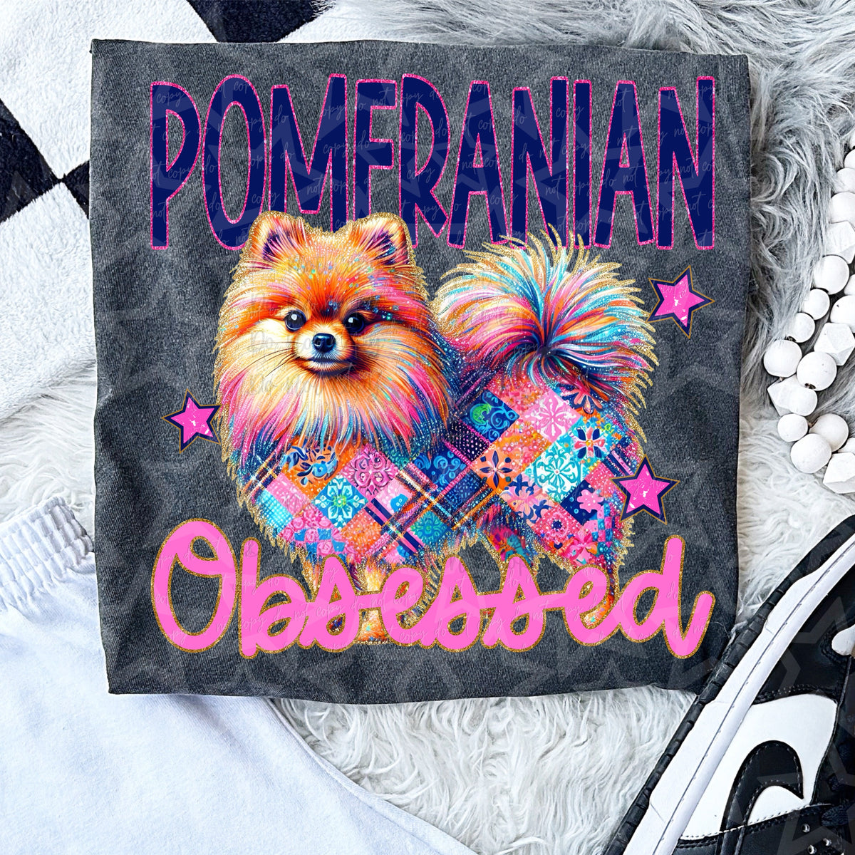 Pomeranian Obsessed (Virgo) DTF transfer