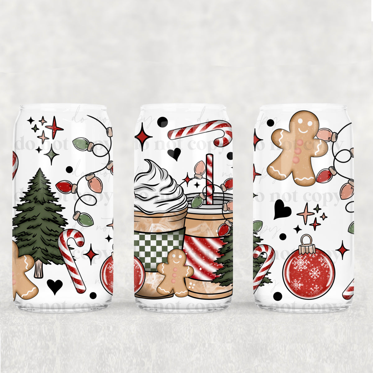 5498 coffees green sleeve and red sleeve (CSC) UV DTF WRAP