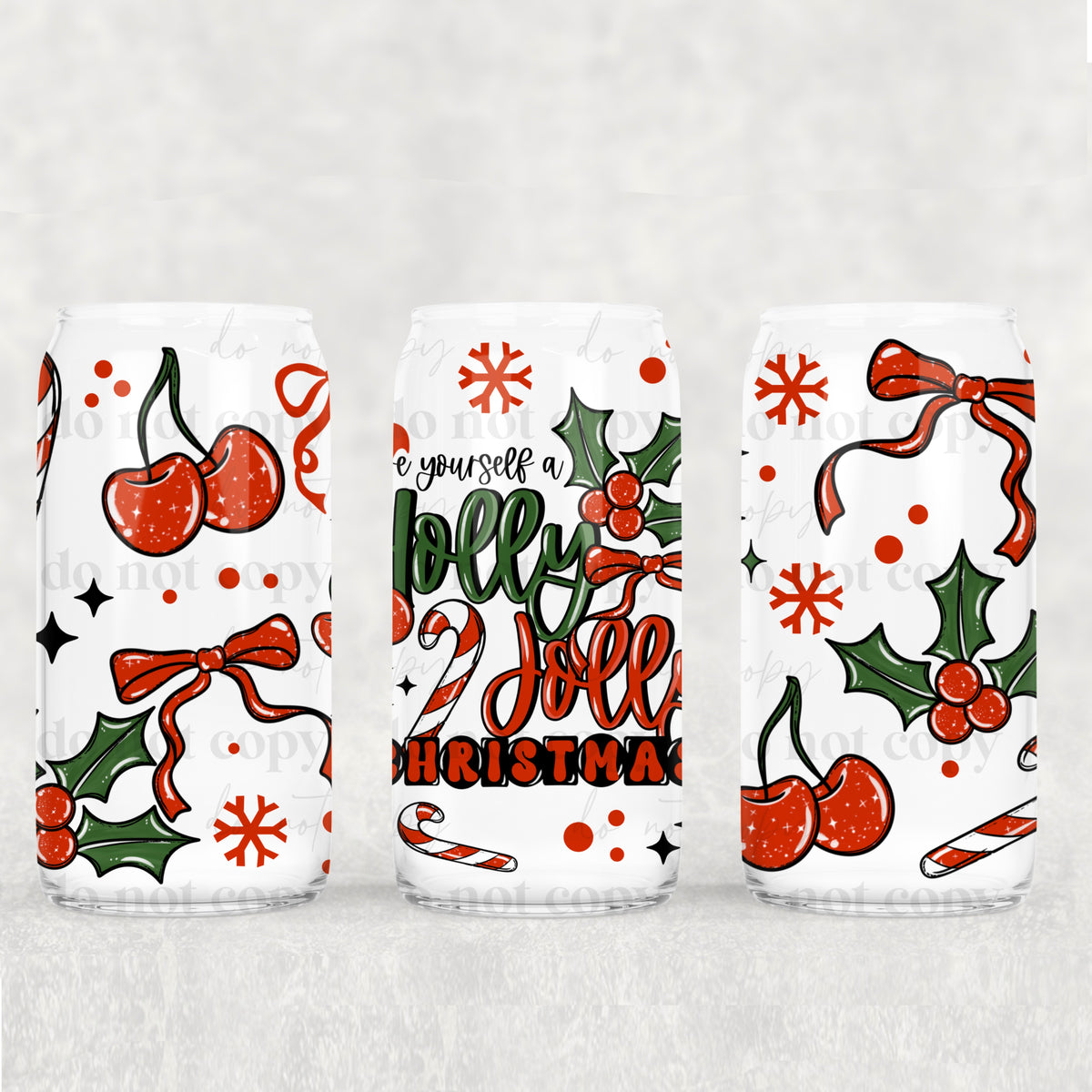5499 holly jolly christmas (CSC) UV DTF WRAP
