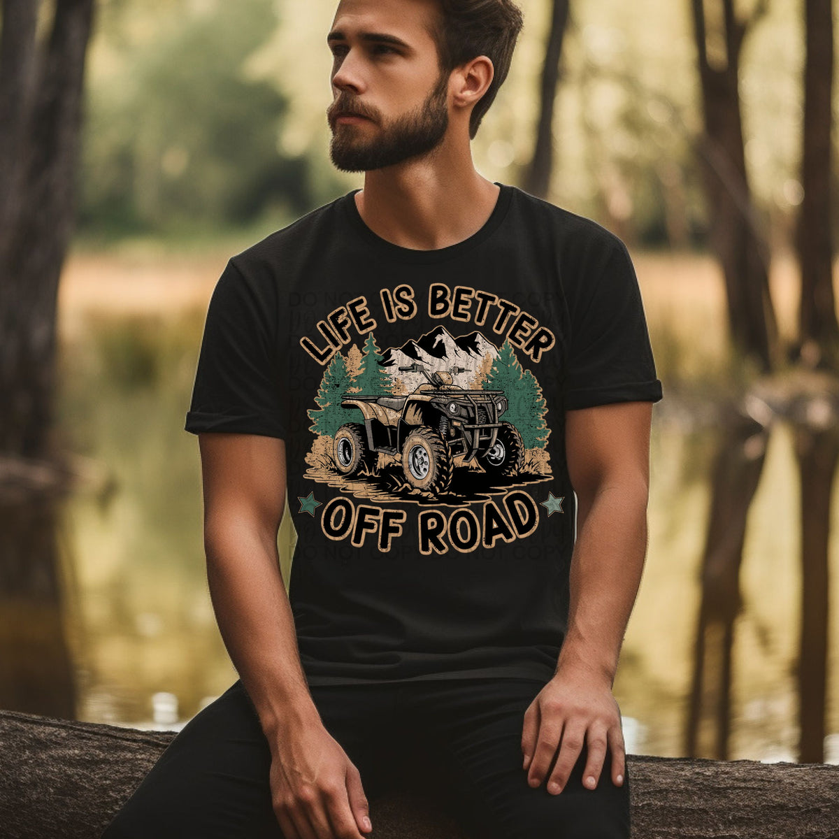 Life is better off road four wheeler (Starlight) DTF transfer
