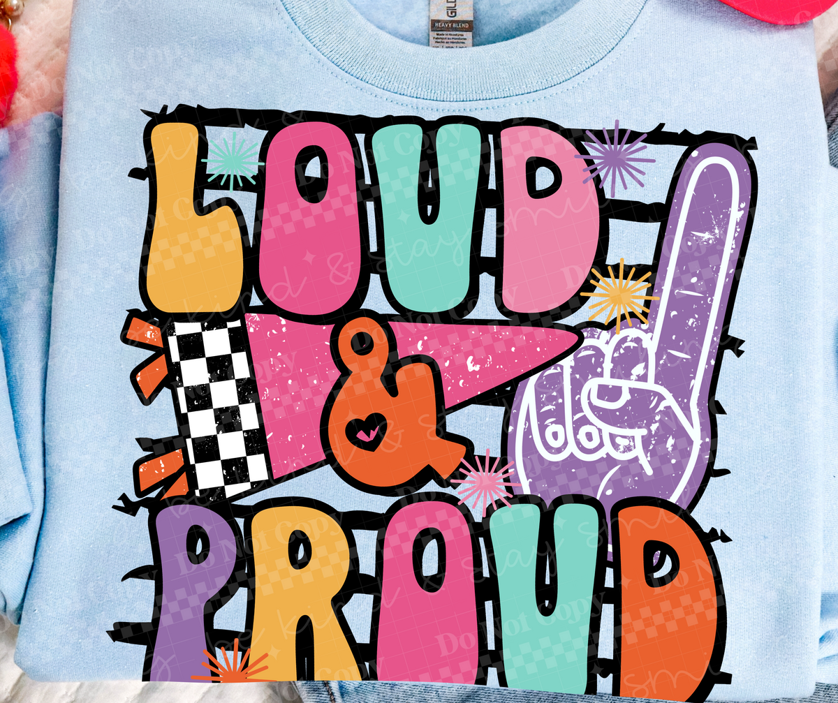 Loud & proud pendent flag and foam finger (CMLD) DTF Transfer