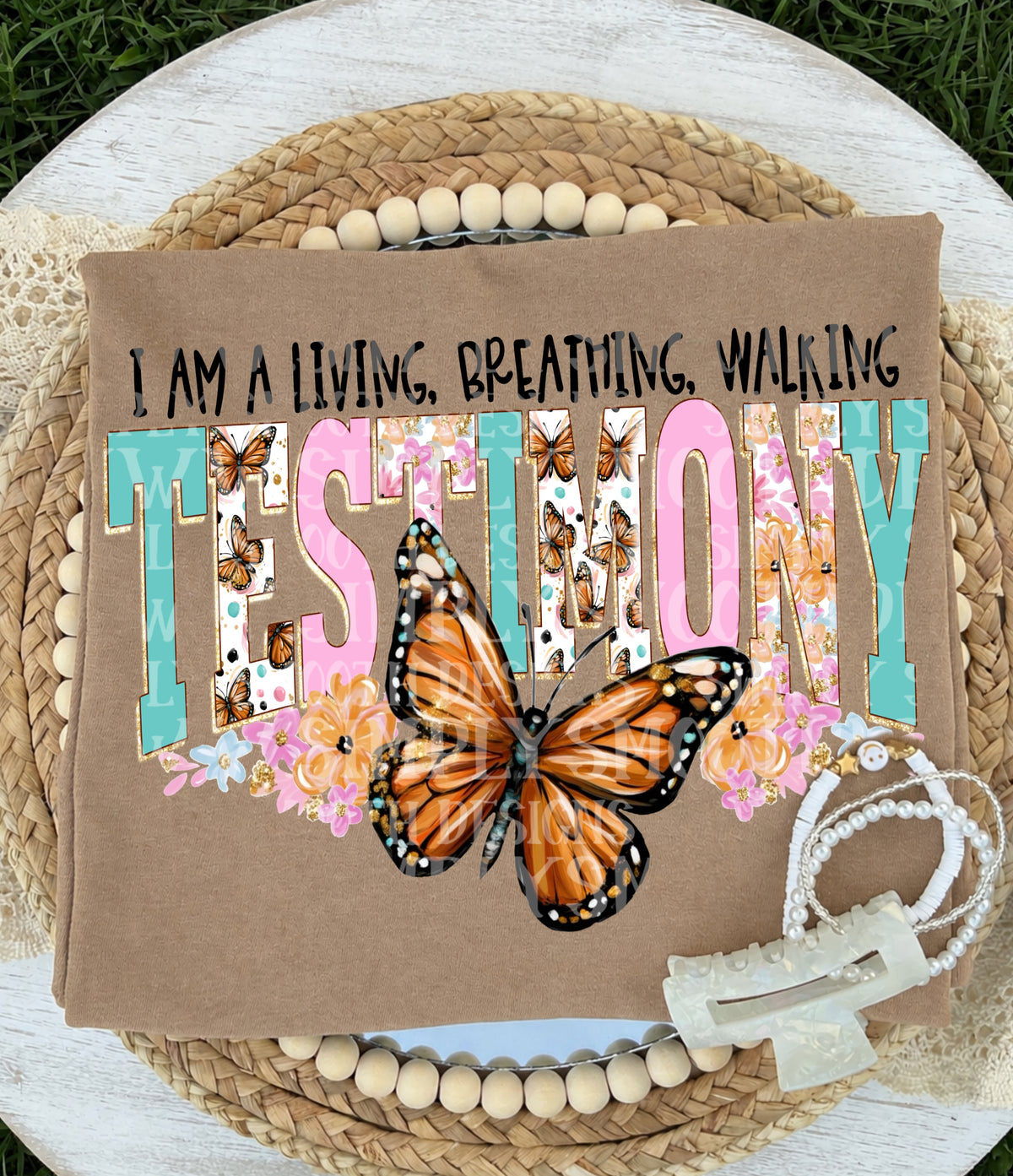 I am a living breathing walking testimony (SSD) DTF Transfer